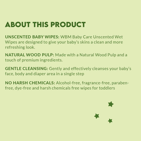 Baby Wipes 48 Sheet Per Pack| WBM BABY CARE